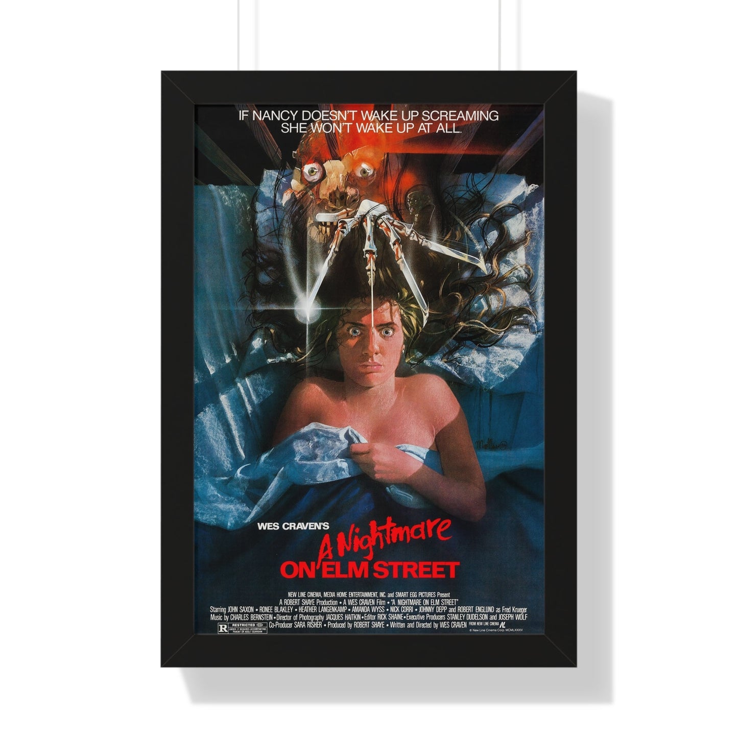 A NIGHTMARE ON ELM STREET 1984 - Framed Movie Poster-16″ x 24″-The Sticker Space