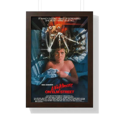 A NIGHTMARE ON ELM STREET 1984 - Framed Movie Poster 16″ x 24″ Walnut - The Sticker Space