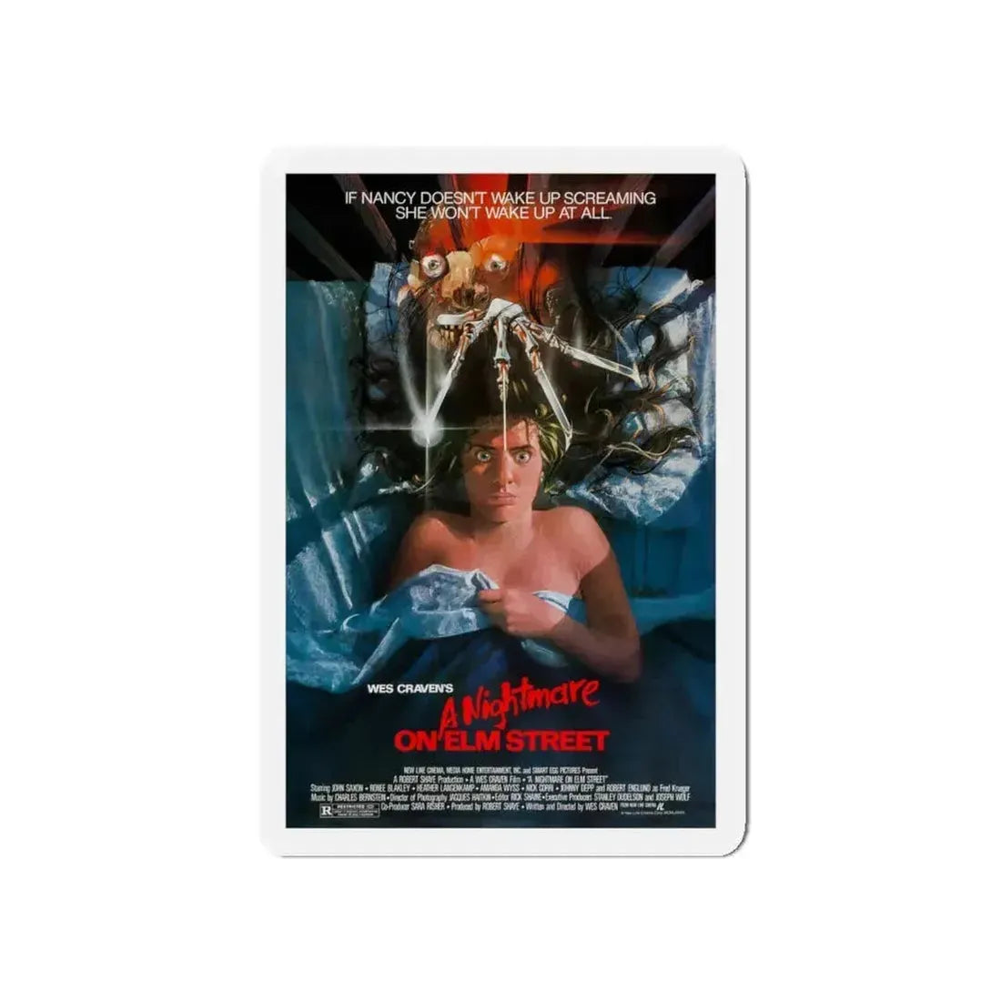 A NIGHTMARE ON ELM STREET 1984 Movie Poster - Refrigerator Magnet 5 Inch - The Sticker Space