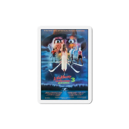 A Nightmare on Elm Street 3 Dream Warriors 1987 Movie Poster Refrigerator Magnet 4 Inch - The Sticker Space