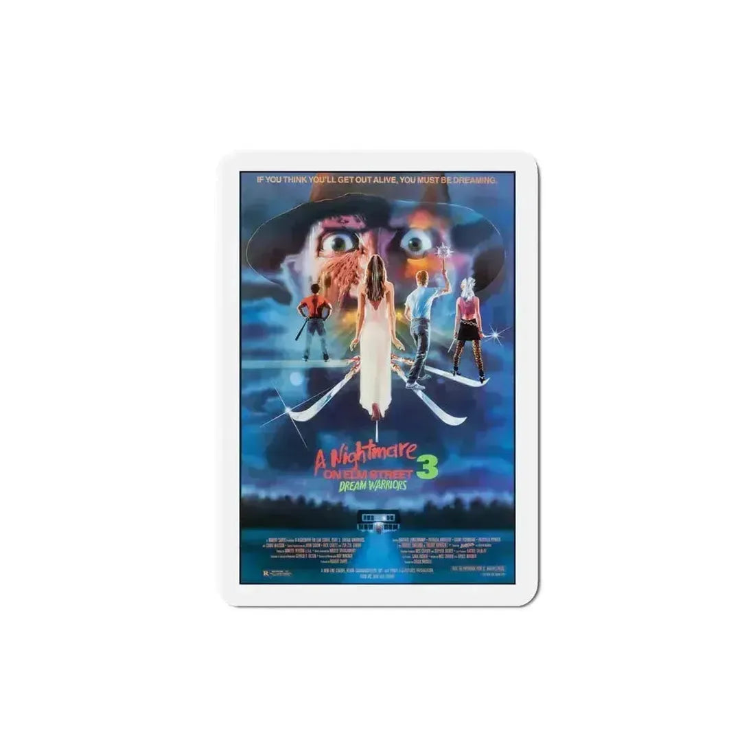 A Nightmare on Elm Street 3 Dream Warriors 1987 Movie Poster Refrigerator Magnet - The Sticker Space
