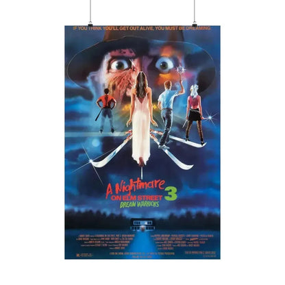A NIGHTMARE ON ELM STREET 3 DREAM WARRIORS 1987 - Paper Movie Poster 24″ x 36″ Matte - The Sticker Space