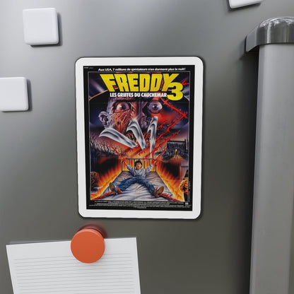 A NIGHTMARE ON ELM STREET 3 - DREAM WARRIORS (FRENCH) 1987 Movie Poster - Die-Cut Magnet-The Sticker Space