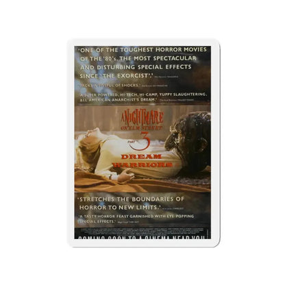 A NIGHTMARE ON ELM STREET 3 (TEASER) 1987 Movie Poster - Refrigerator Magnet 2 Inch - The Sticker Space