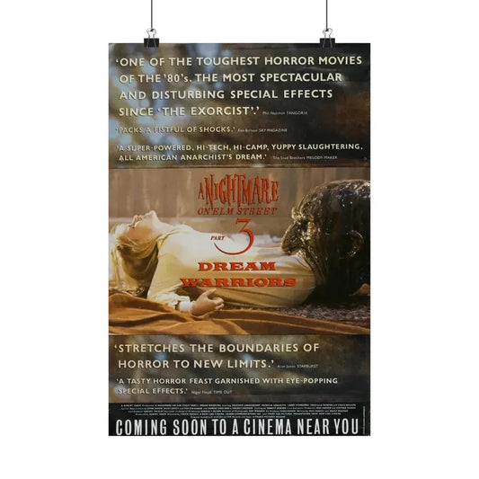 A NIGHTMARE ON ELM STREET 3 (TEASER) 1987 - Paper Movie Poster 12″ x 18″ Matte - The Sticker Space