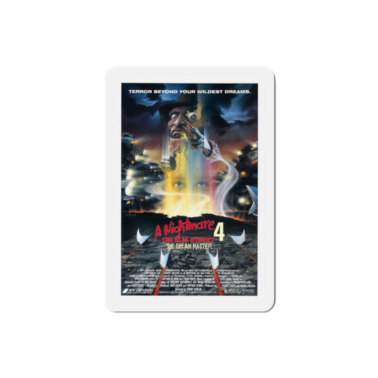 A Nightmare on Elm Street 4 The Dream Master 1988 Movie Poster Die-Cut Magnet-2" x 2"-The Sticker Space