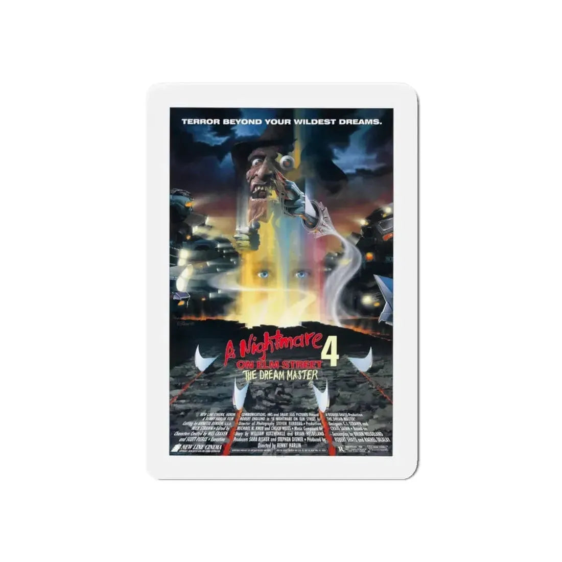 A NIGHTMARE ON ELM STREET 4 THE DREAM MASTER 1988 Movie Poster - Refrigerator Magnet 6 Inch - The Sticker Space