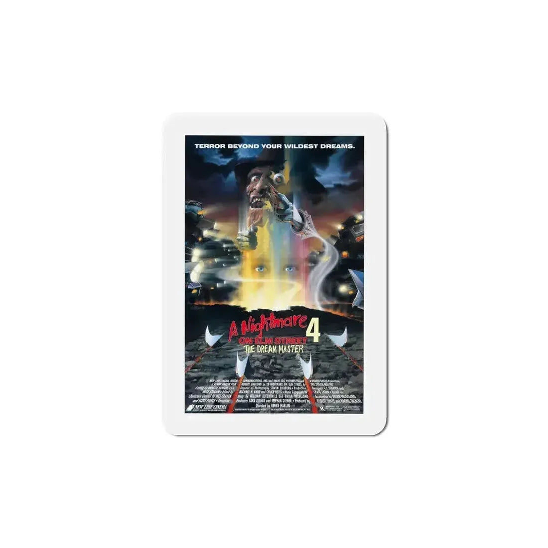 A Nightmare on Elm Street 4 The Dream Master 1988 Movie Poster Refrigerator Magnet 6 Inch - The Sticker Space