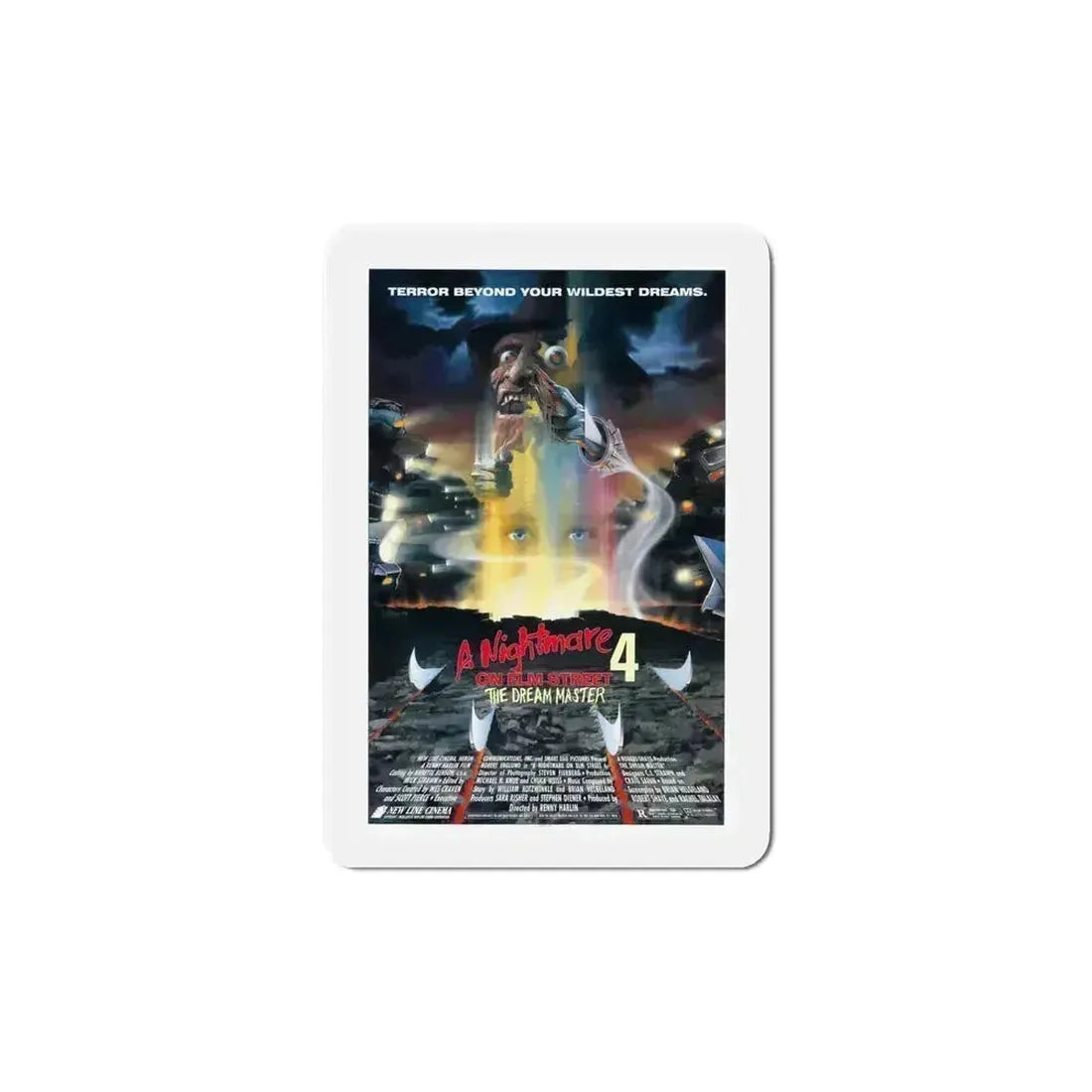 A Nightmare on Elm Street 4 The Dream Master 1988 Movie Poster Refrigerator Magnet - The Sticker Space