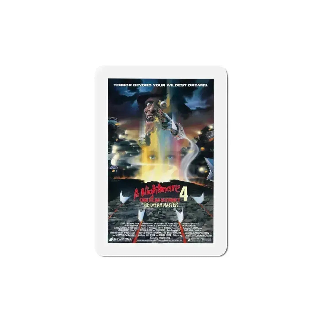 A Nightmare on Elm Street 4 The Dream Master 1988 Movie Poster Refrigerator Magnet - The Sticker Space