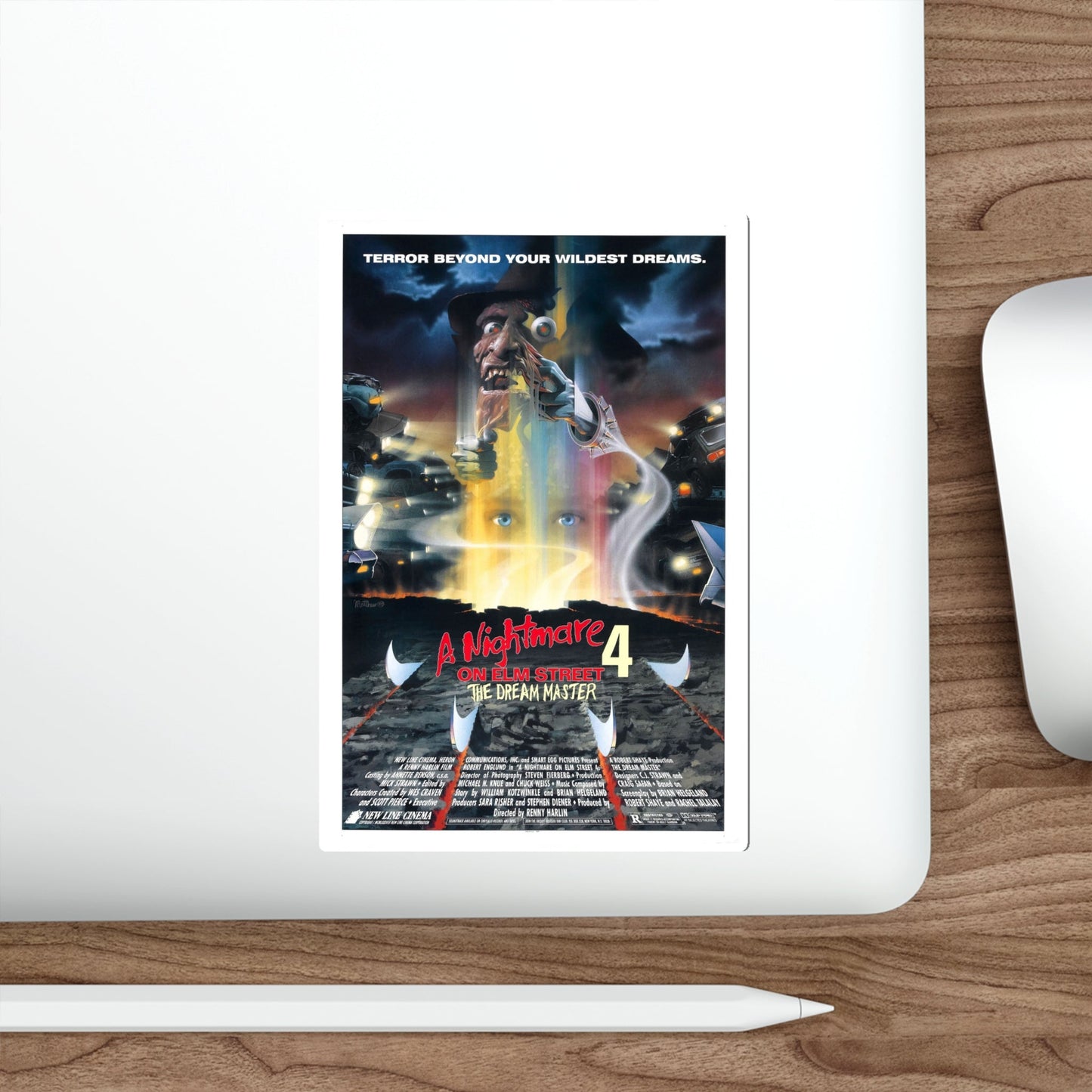 A NIGHTMARE ON ELM STREET 4 THE DREAM MASTER 1988 Movie Poster STICKER Vinyl Die-Cut Decal-The Sticker Space