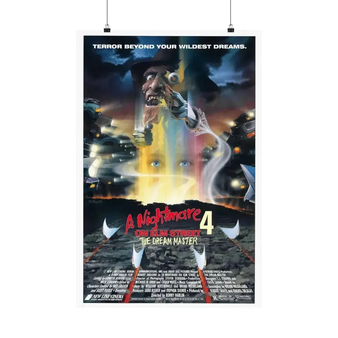 A NIGHTMARE ON ELM STREET 4 THE DREAM MASTER 1988 - Paper Movie Poster - The Sticker Space