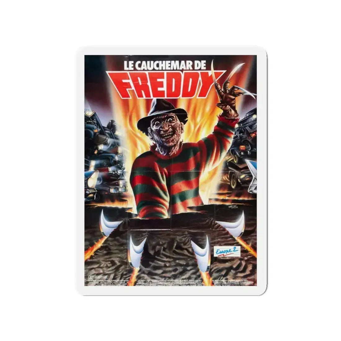 A NIGHTMARE ON ELM STREET 4 THE DREAM MASTER (FRENCH) 1988 Movie Poster - Refrigerator Magnet 3 Inch - The Sticker Space