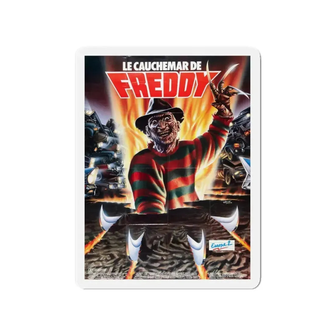 A NIGHTMARE ON ELM STREET 4 THE DREAM MASTER (FRENCH) 1988 Movie Poster - Refrigerator Magnet 4 Inch - The Sticker Space