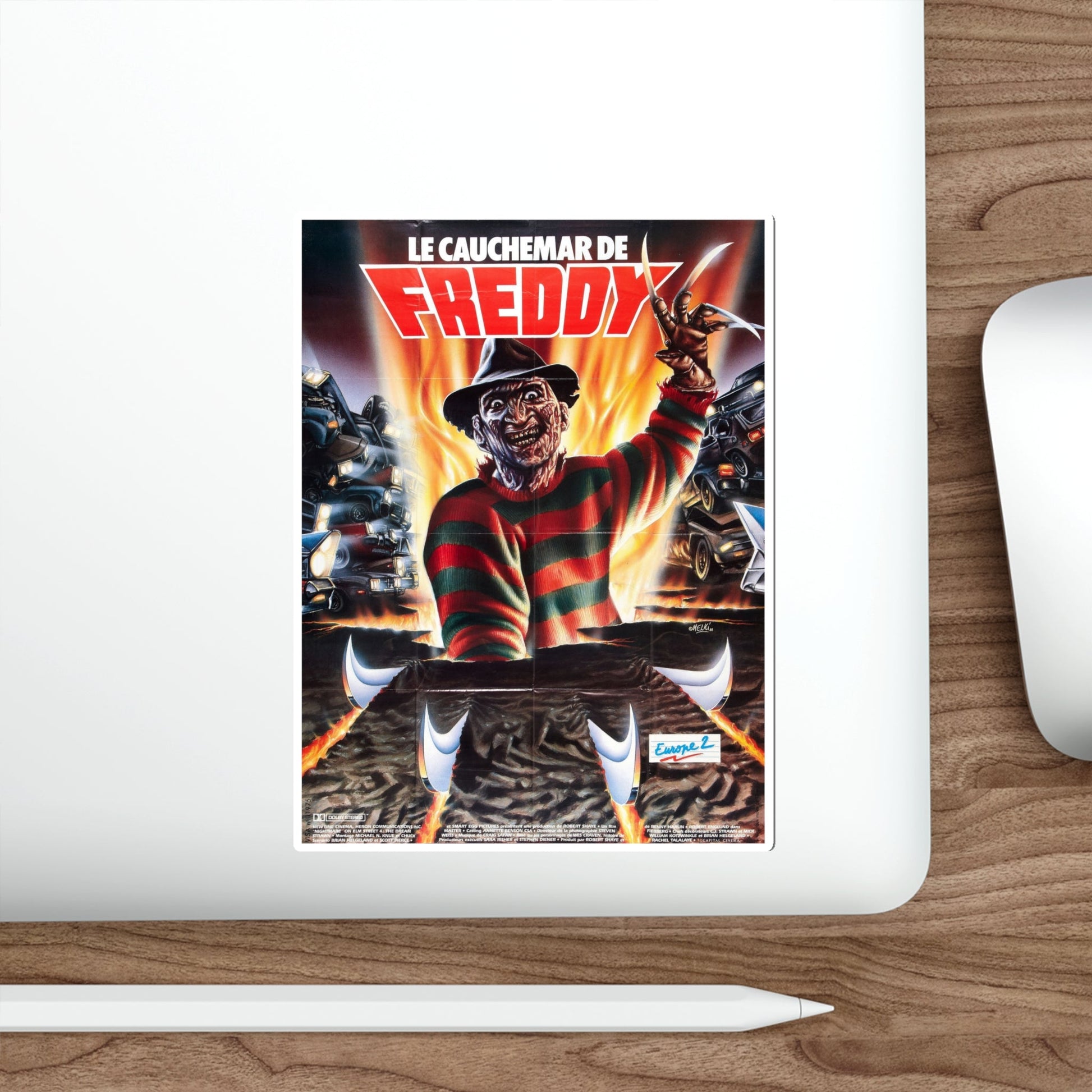 A NIGHTMARE ON ELM STREET 4 THE DREAM MASTER (FRENCH) 1988 Movie Poster STICKER Vinyl Die-Cut Decal-The Sticker Space