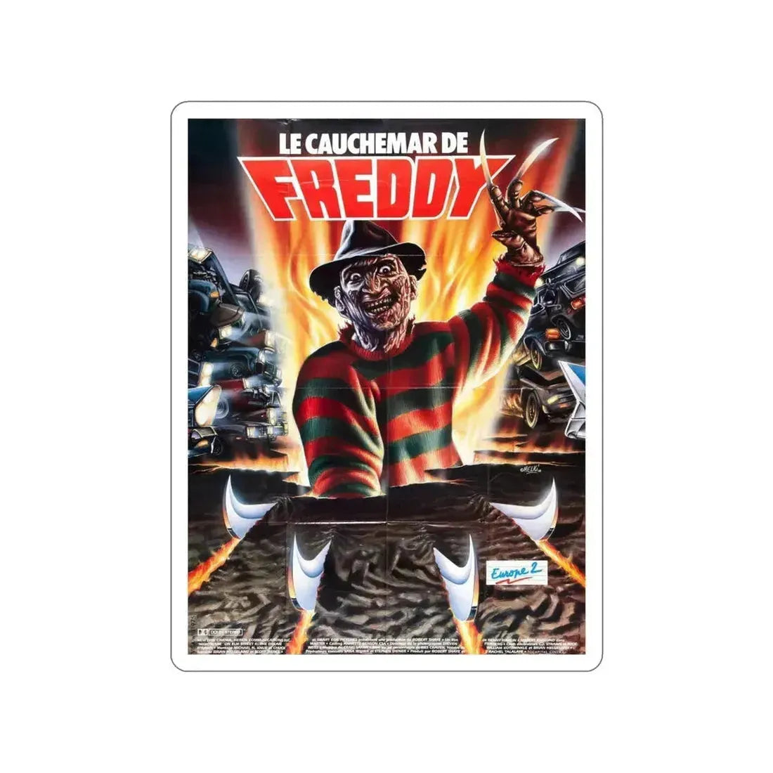 A NIGHTMARE ON ELM STREET 4 THE DREAM MASTER (FRENCH) 1988 Movie Poster STICKER Vinyl Die-Cut Decal - The Sticker Space