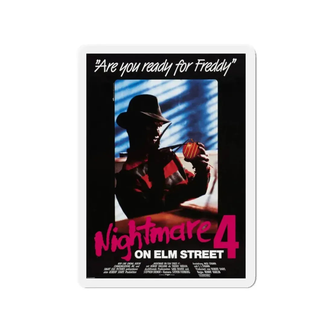 A NIGHTMARE ON ELM STREET 4 THE DREAM MASTER (GERMAN) 1988 Movie Poster - Refrigerator Magnet - The Sticker Space