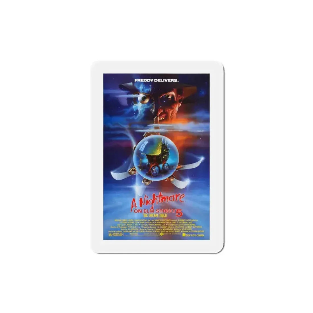 A Nightmare on Elm Street 5 The Dream Child 1989 Movie Poster Refrigerator Magnet 3 Inch - The Sticker Space