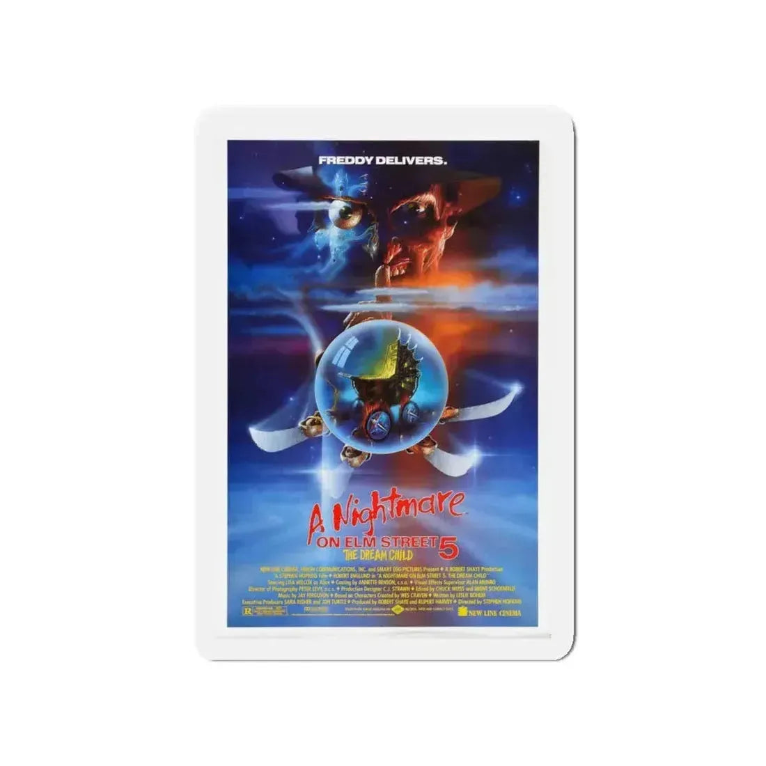 A NIGHTMARE ON ELM STREET 5 THE DREAM CHILD 1989 Movie Poster - Refrigerator Magnet 4 Inch - The Sticker Space