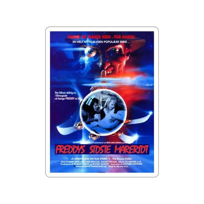 A NIGHTMARE ON ELM STREET 5 THE DREAM CHILD (DANISH) 1989 Movie Poster STICKER Vinyl Die-Cut Decal - The Sticker Space