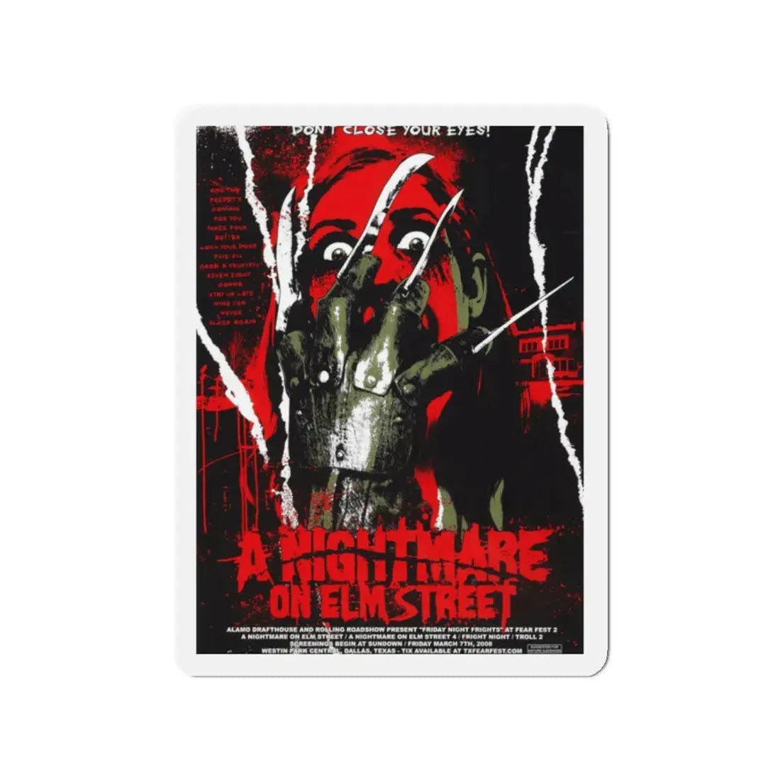 A NIGHTMARE ON ELM STREET (ALAMO) 1984 Movie Poster - Refrigerator Magnet - The Sticker Space