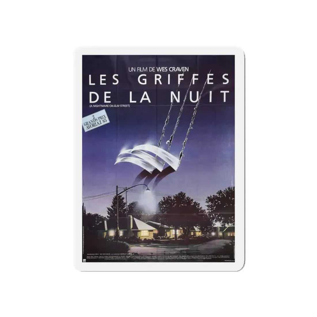 A NIGHTMARE ON ELM STREET (FRENCH) 1984 Movie Poster - Refrigerator Magnet 5 Inch - The Sticker Space