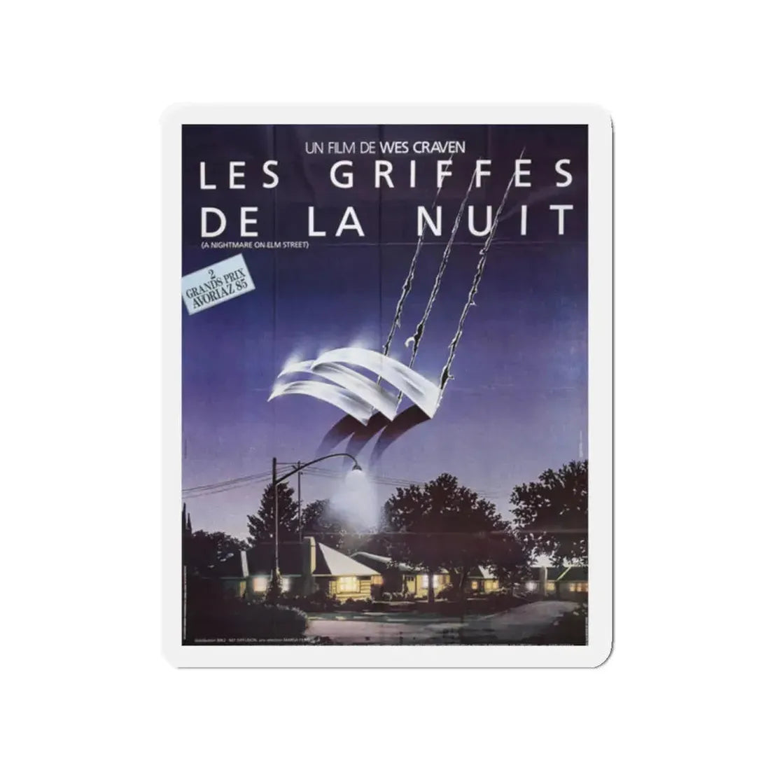 A NIGHTMARE ON ELM STREET (FRENCH) 1984 Movie Poster - Refrigerator Magnet - The Sticker Space