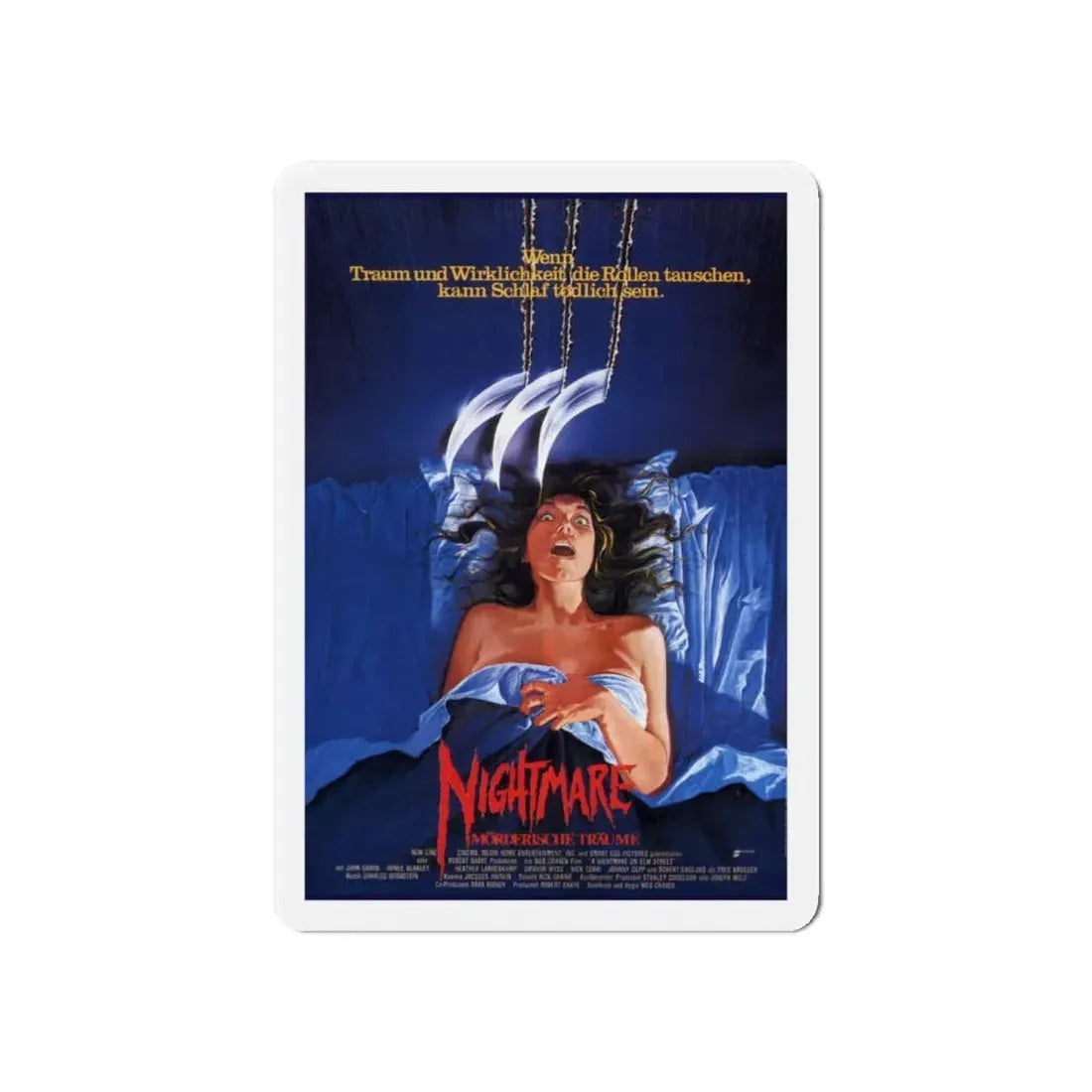 A NIGHTMARE ON ELM STREET (GERMAN) 1984 Movie Poster - Refrigerator Magnet - The Sticker Space