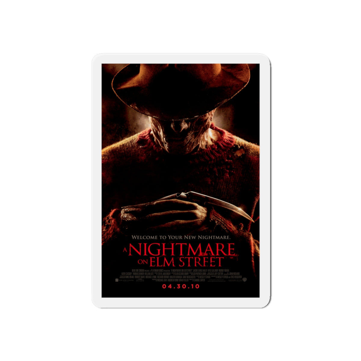 A NIGHTMARE ON ELM STREET (REMAKE) 1984 Movie Poster - Die-Cut Magnet-6 × 6"-The Sticker Space