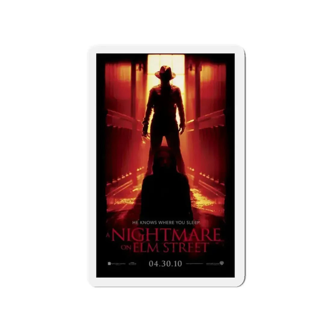 A NIGHTMARE ON ELM STREET (REMAKE TEASER 2) 1984 Movie Poster - Refrigerator Magnet 3 Inch - The Sticker Space