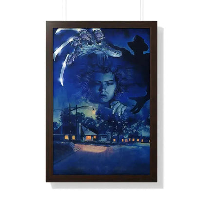 A NIGHTMARE ON ELM STREET (TEXTLESS) 1984 - Framed Movie Poster 20" x 30" Walnut - The Sticker Space