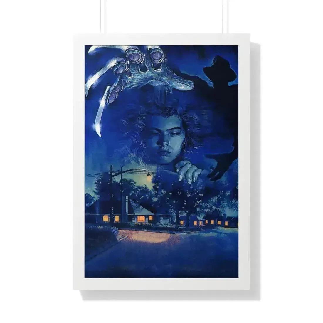 A NIGHTMARE ON ELM STREET (TEXTLESS) 1984 - Framed Movie Poster 20" x 30" White - The Sticker Space