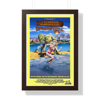 A NYMPHOID BARBARIAN IN DINOSAUR HELL 1990 - Framed Movie Poster-16″ x 24″-The Sticker Space