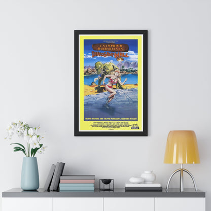 A NYMPHOID BARBARIAN IN DINOSAUR HELL 1990 - Framed Movie Poster-The Sticker Space