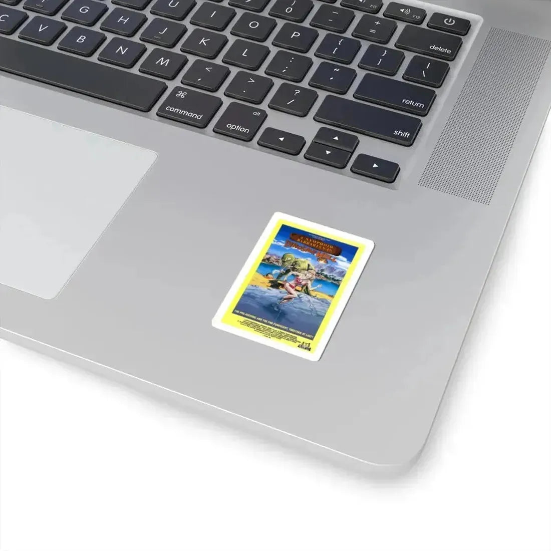 A NYMPHOID BARBARIAN IN DINOSAUR HELL 1990 Movie Poster - STICKER Vinyl Kiss-Cut Decal - The Sticker Space