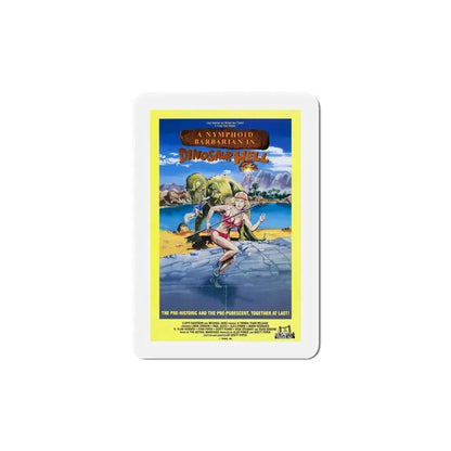 A Nymphoid Barbarian in Dinosaur Hell 1991 Movie Poster Refrigerator Magnet 6 Inch - The Sticker Space