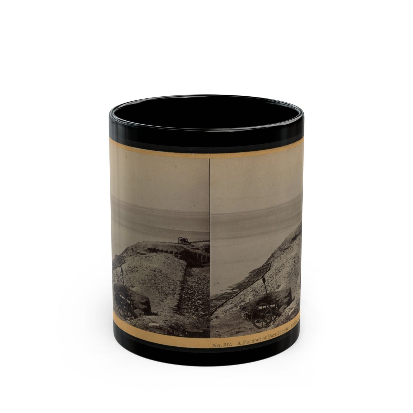 A Parapet Of Fort Sumpter (I.E. Sumter), Looking Toward Morris Island (U.S. Civil War) Black Coffee Mug