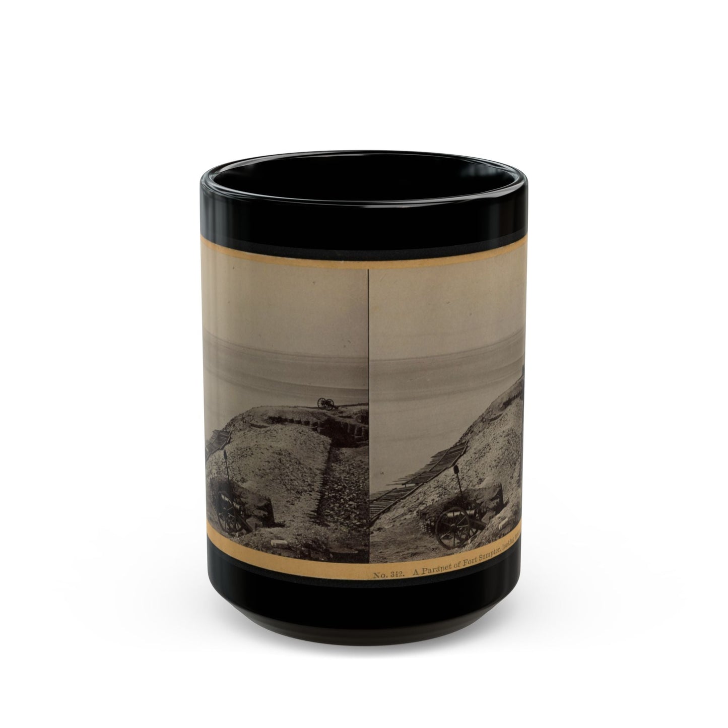 A Parapet Of Fort Sumpter (I.E. Sumter), Looking Toward Morris Island (U.S. Civil War) Black Coffee Mug