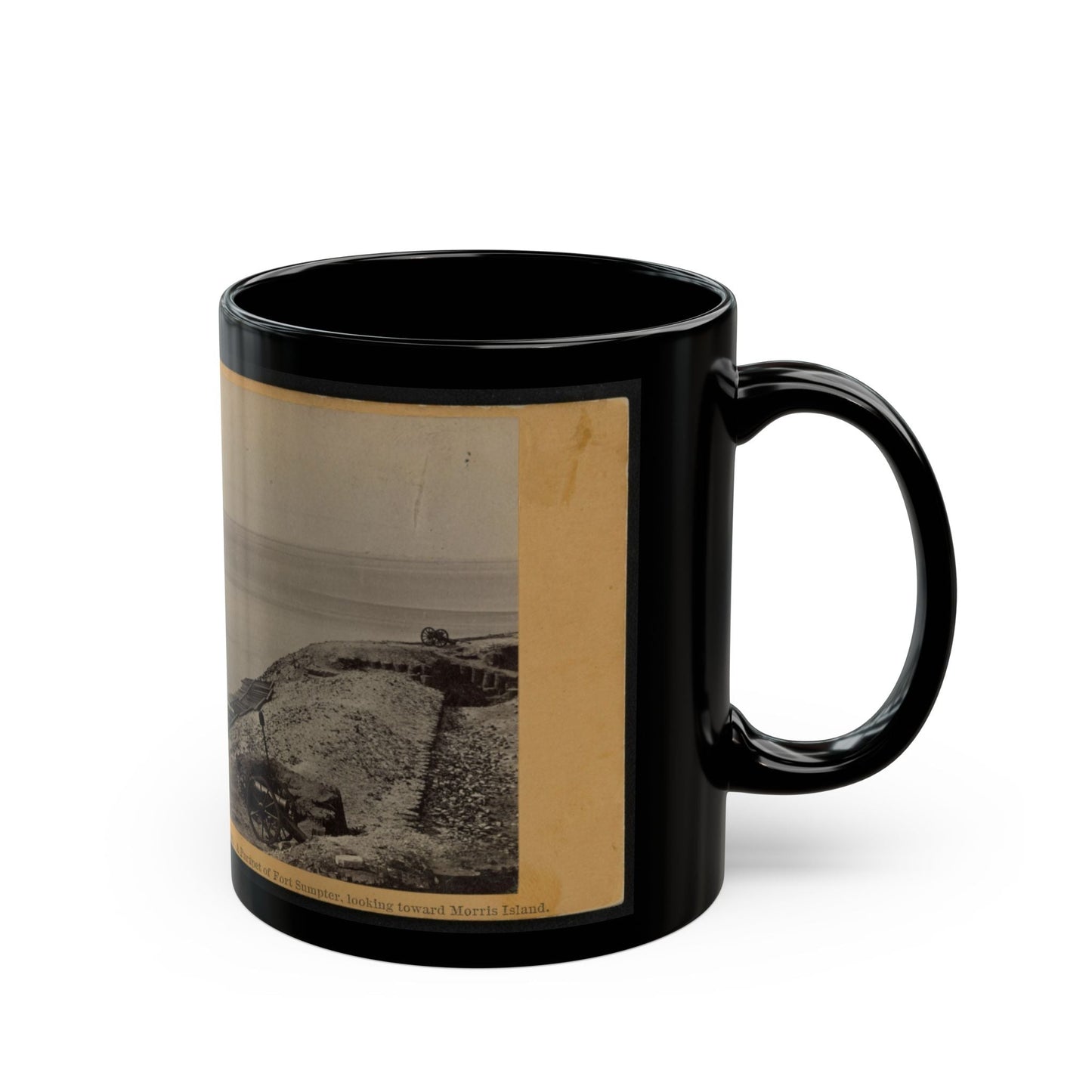 A Parapet Of Fort Sumpter (I.E. Sumter), Looking Toward Morris Island (U.S. Civil War) Black Coffee Mug