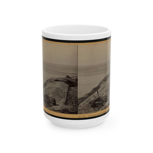 A Parapet Of Fort Sumpter (I.E. Sumter), Looking Toward Morris Island (U.S. Civil War) White Coffee Mug