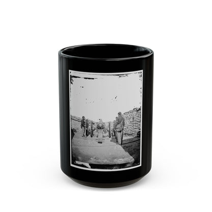 A Parrott Gun (Trained On Sumter ) (U.S. Civil War) Black Coffee Mug-15oz-The Sticker Space