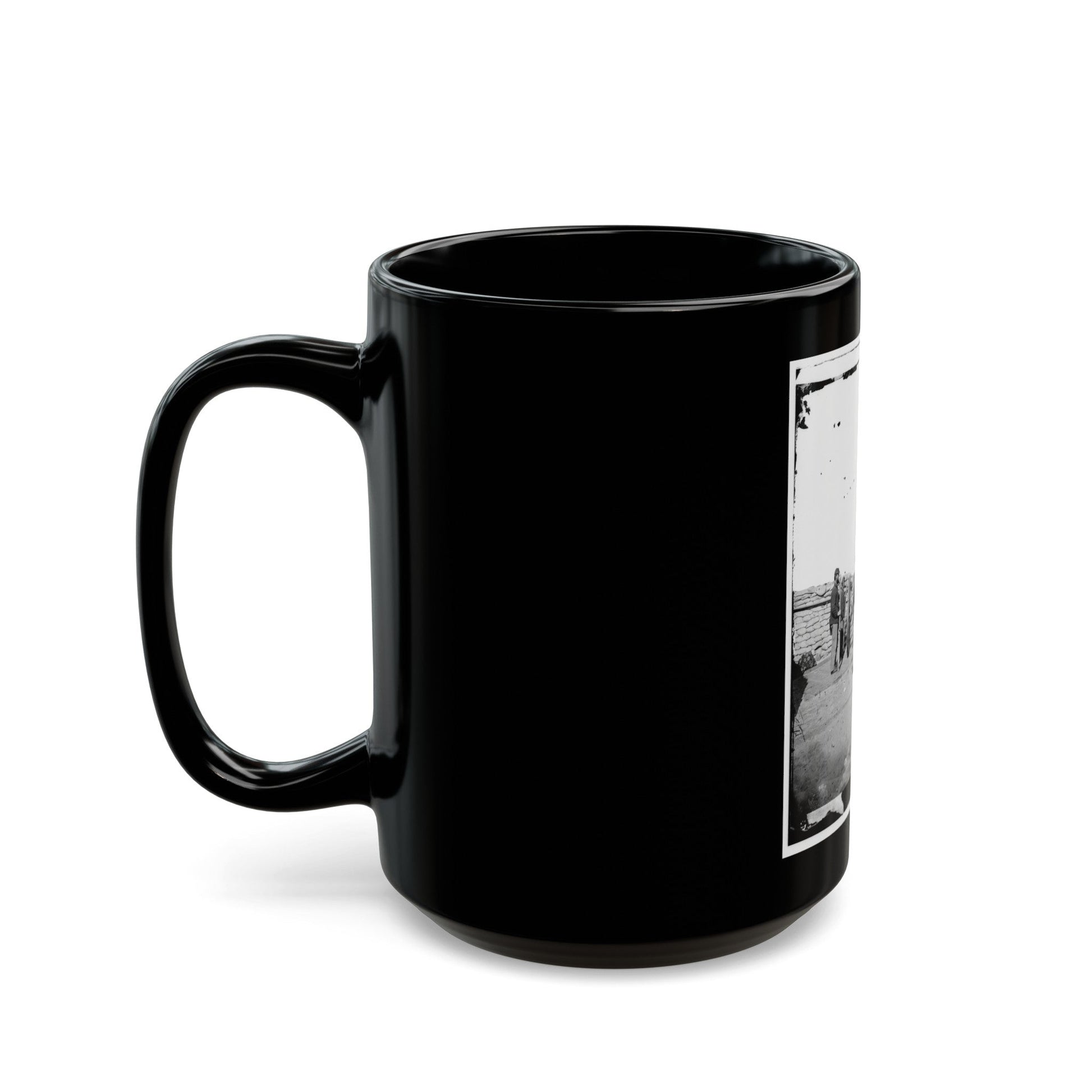 A Parrott Gun (Trained On Sumter ) (U.S. Civil War) Black Coffee Mug-The Sticker Space