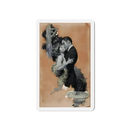 A Passionate Kiss, story illustration, 1922 (Magazine Illustration) Refrigerator Magnet 5 Inch Die-Cut - The Sticker Space
