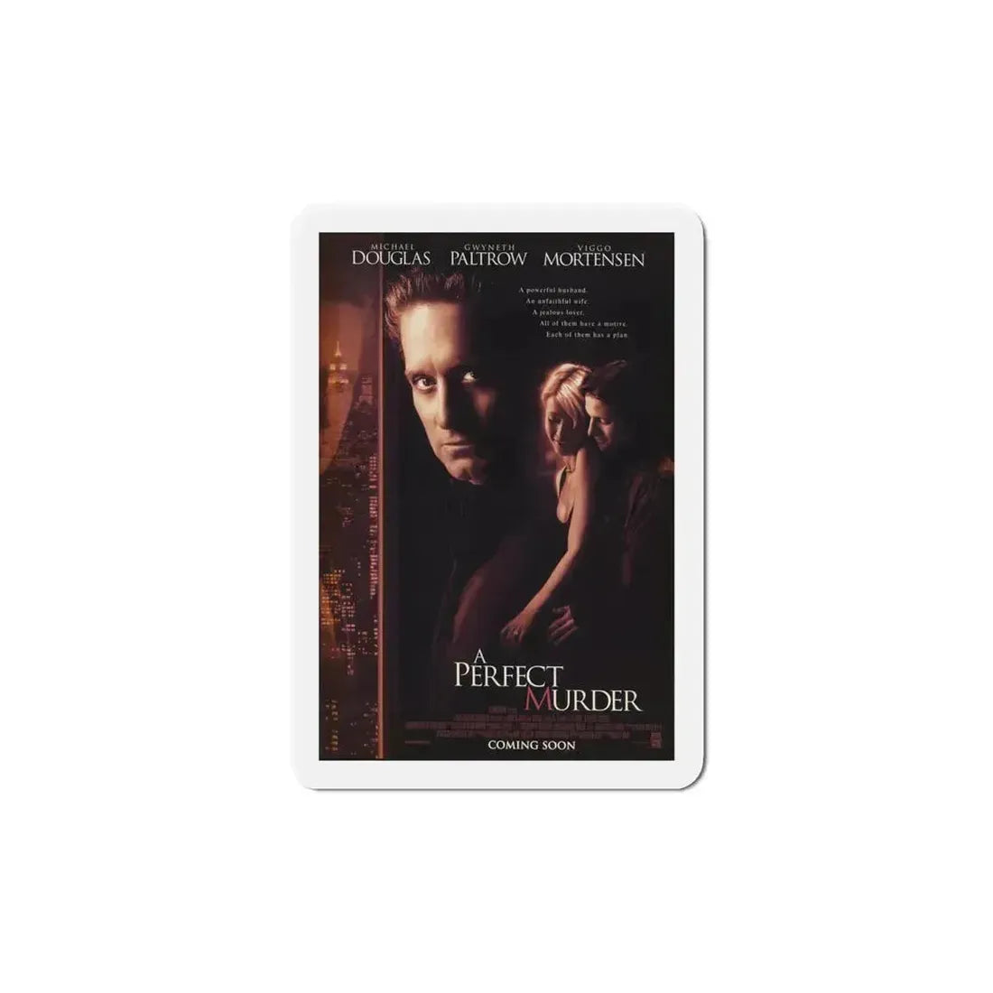 A Perfect Murder 1998 Movie Poster Refrigerator Magnet 6 Inch - The Sticker Space