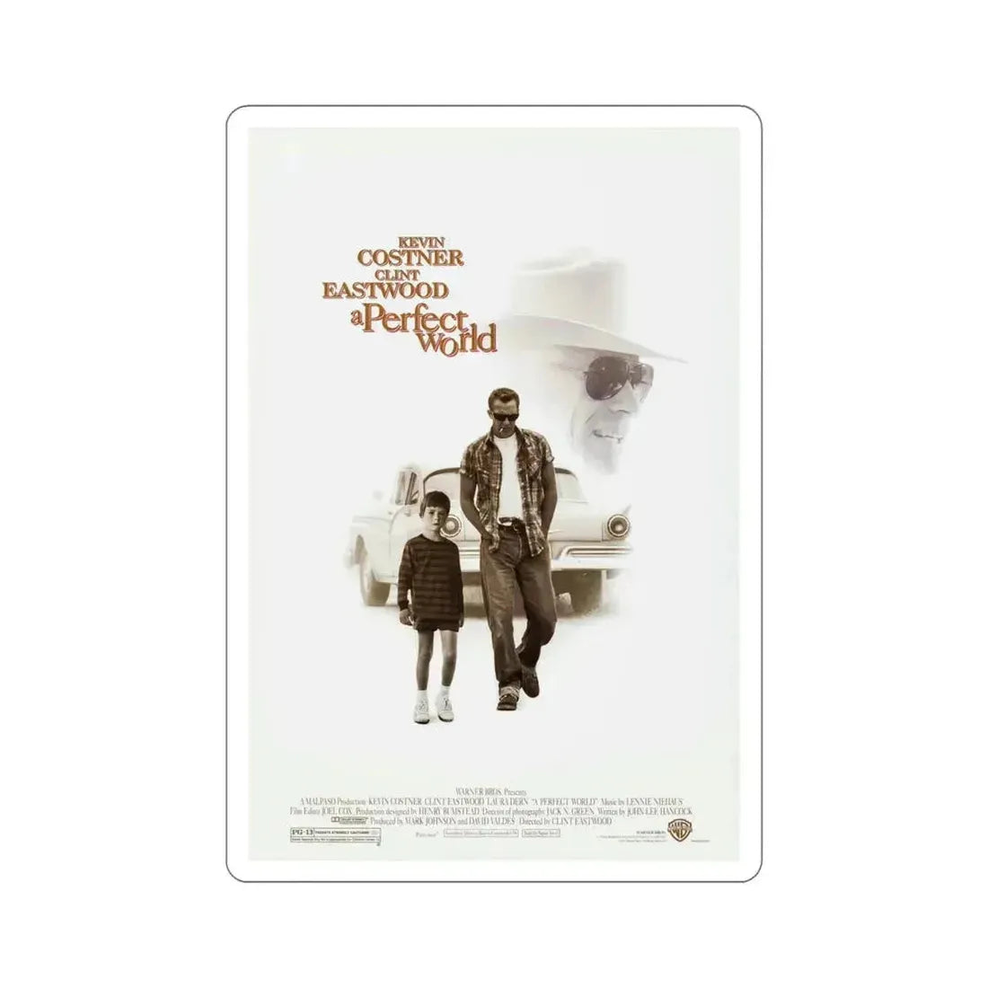 A Perfect World 1993 Movie Poster STICKER Vinyl Die-Cut Decal 5 Inch - The Sticker Space