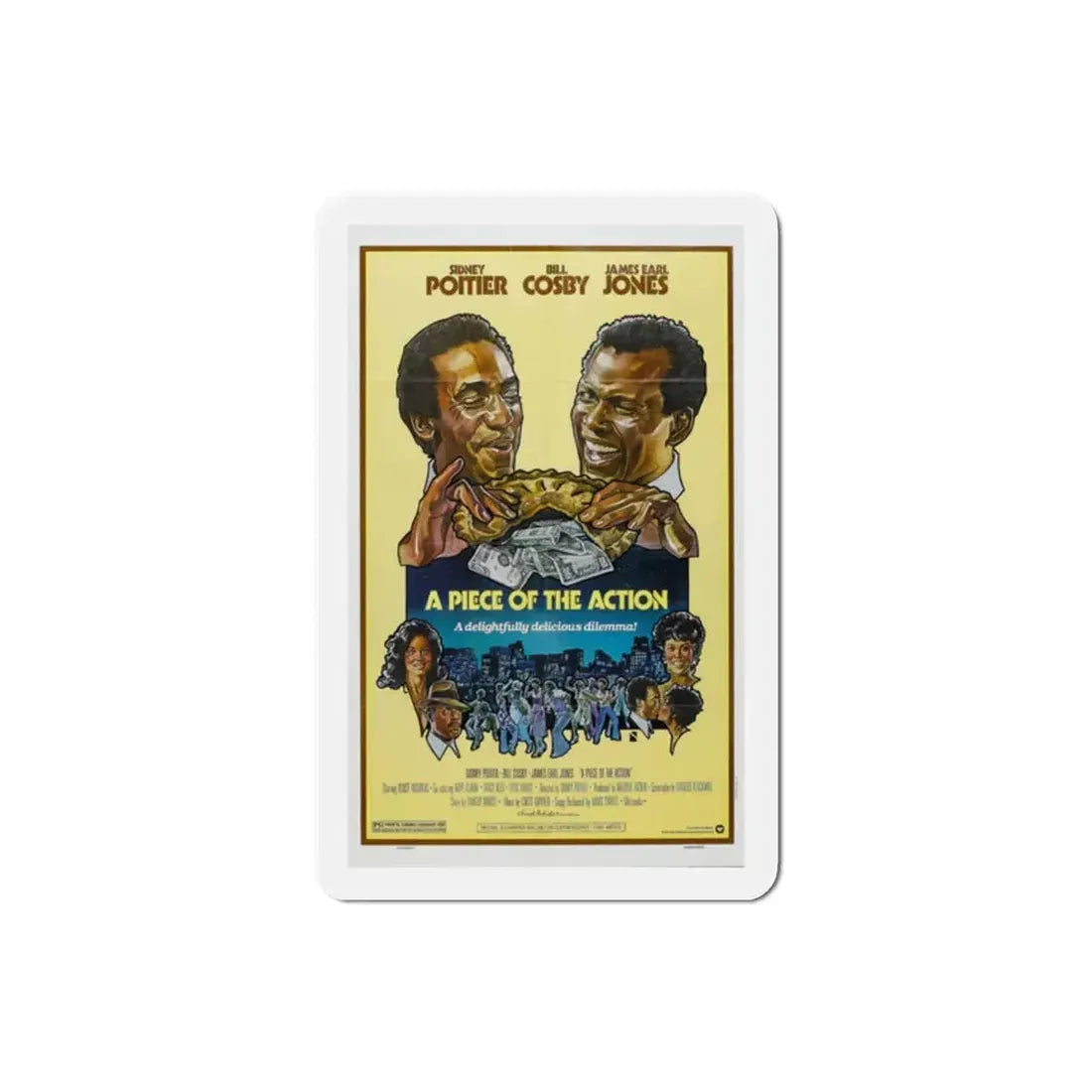 A Piece of the Action 1977 Movie Poster Refrigerator Magnet - The Sticker Space