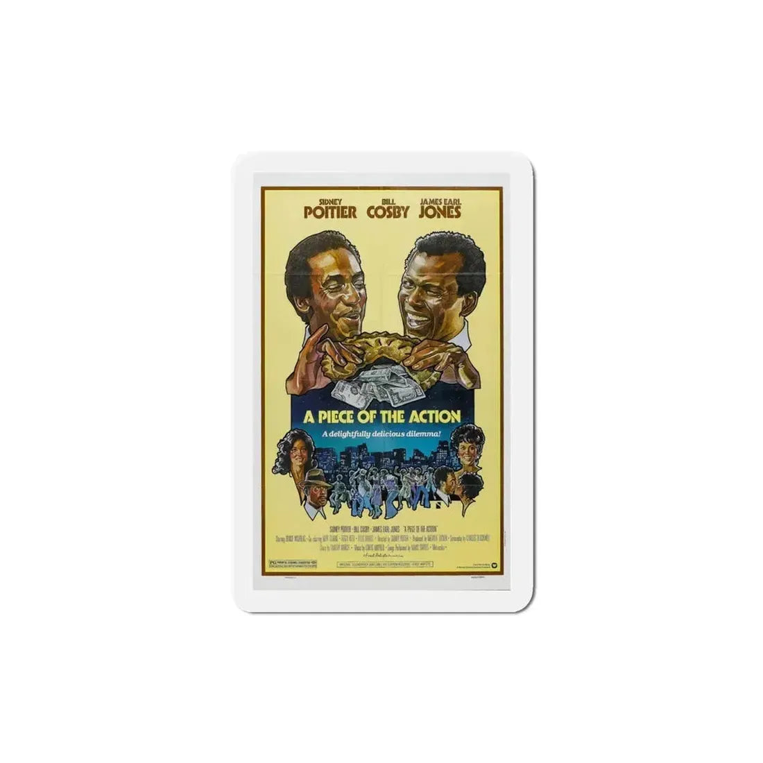 A Piece of the Action 1977 Movie Poster Refrigerator Magnet - The Sticker Space