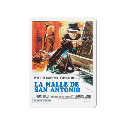 A PISTOL FOR A 100 COFFINS 1968 Movie Poster - Die-Cut Magnet-4" x 4"-The Sticker Space