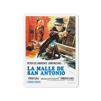 A PISTOL FOR A 100 COFFINS 1968 Movie Poster - Refrigerator Magnet 3 Inch - The Sticker Space