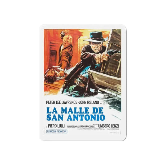 A PISTOL FOR A 100 COFFINS 1968 Movie Poster - Refrigerator Magnet 6 Inch - The Sticker Space